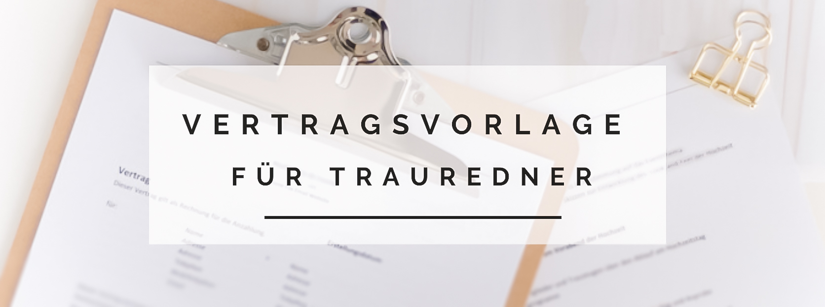 Die Vertragsvorlage für Trauredner